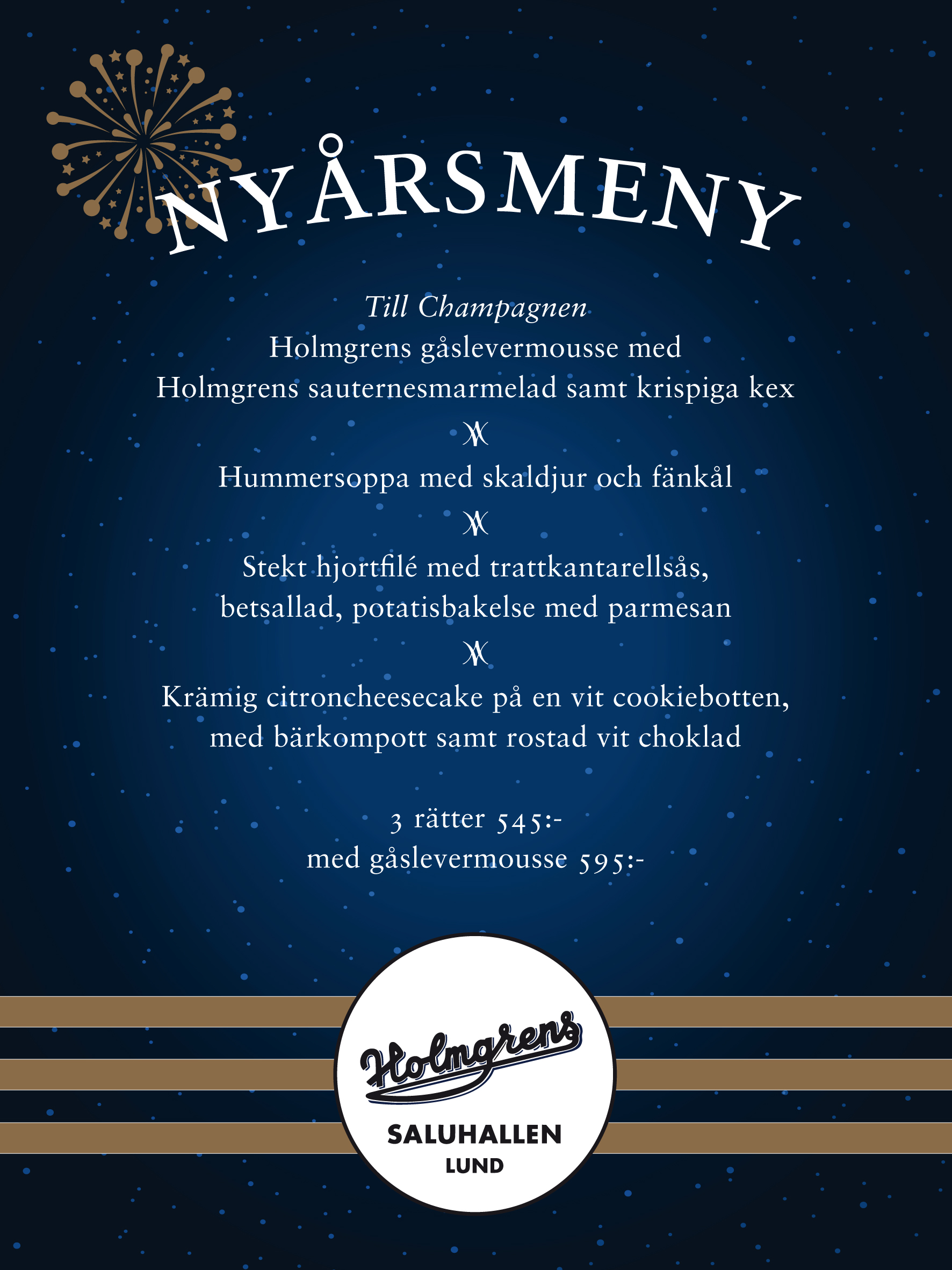 Holmgrens nyårsmeny 2025